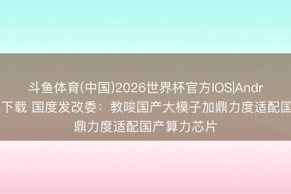 斗鱼体育(中国)2026世界杯官方IOS|Android手机app下载 国度发改委:教唆国产大模子加鼎力度适配国产算力芯片