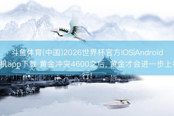 斗鱼体育(中国)2026世界杯官方IOS|Android手机app下载 黄金冲突4600之后， 黄金才会进一步上行!