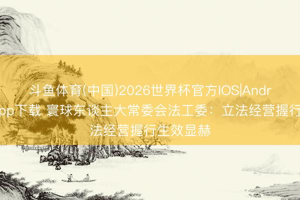 斗鱼体育(中国)2026世界杯官方IOS|Android手机app下载 寰球东谈主大常委会法工委:立法经营握行生效显赫