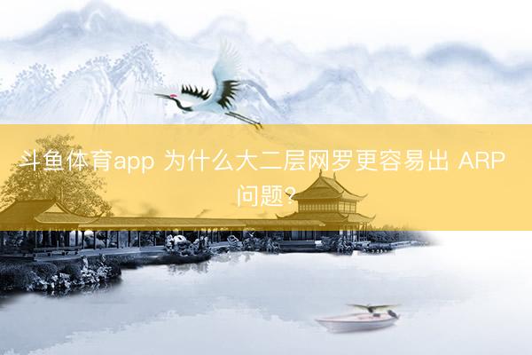 斗鱼体育app 为什么大二层网罗更容易出 ARP 问题?